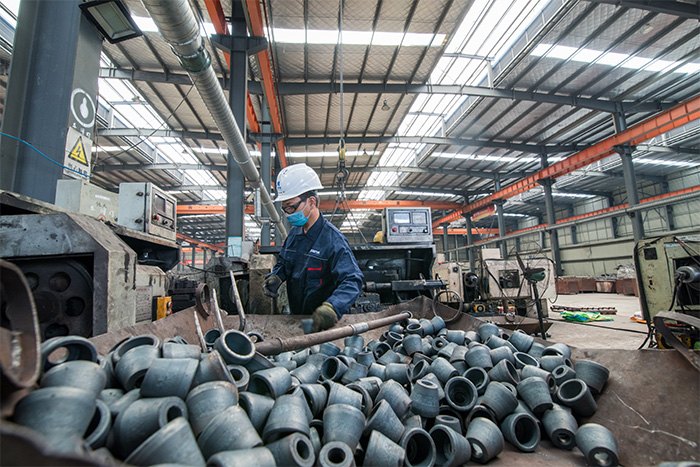 南开网架配件-锥头加工车间